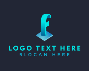 Letter F - 3D Creative Media Letter F logo design