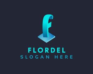 3D Creative Media Letter F logo design