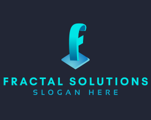 3D Creative Media Letter F logo design