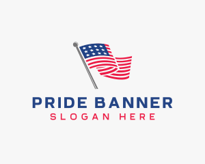 American Flag Veteran logo design