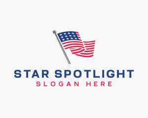 American Flag Veteran logo design