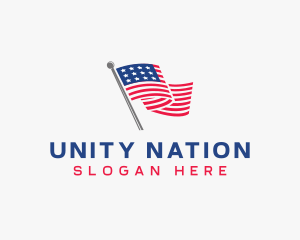 Nation - American Flag Veteran logo design