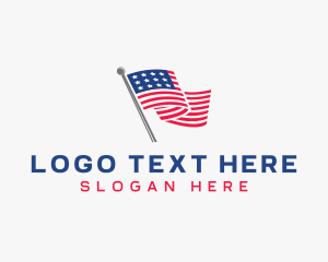 Election - American Flag Veteran logo design