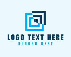 App - Geometric Optical Illusion logo design