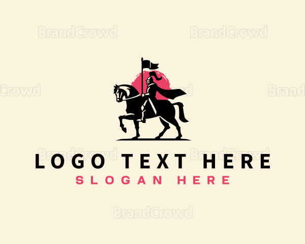 Medieval Knight  Horse Logo