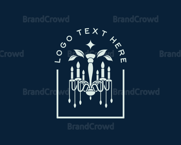 Candle Chandelier Lighting Logo