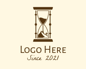 Dune - Hourglass Hiking Time logo design