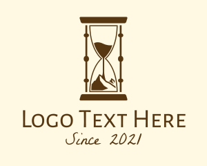 Desert - Hourglass Hiking Time logo design