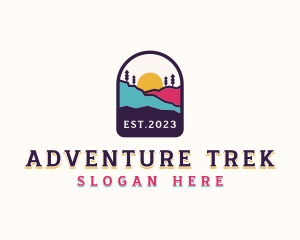 Trekking - Mountain Summit Trekking logo design
