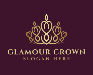 Pageant - Golden Pageant Crown logo design