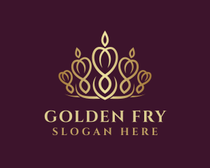 Golden Pageant Crown logo design