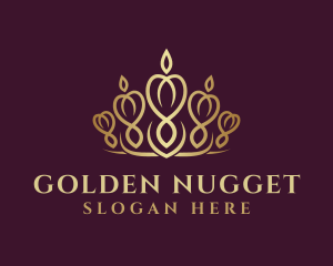 Golden Pageant Crown logo design