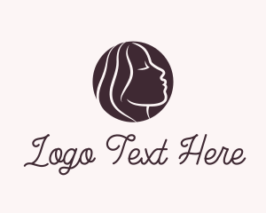 Linear - Beauty Female Profile logo design