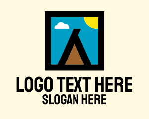 Mountain - Outdoor Camping Teepee Tent logo design