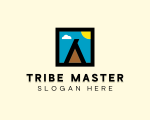 Outdoor Camping Teepee Tent logo design