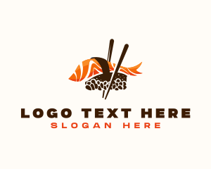 Sashimi - Sashimi Sushi Chopsticks logo design