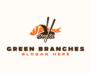 Sashimi Sushi Chopsticks Logo