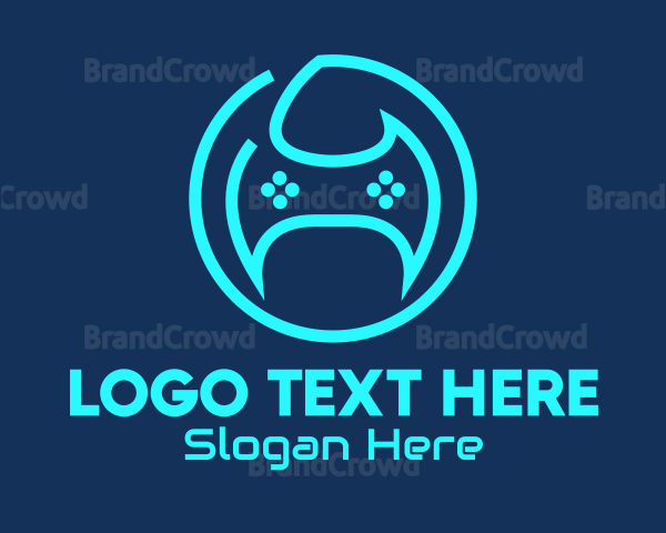 Blue Game Controller Logo