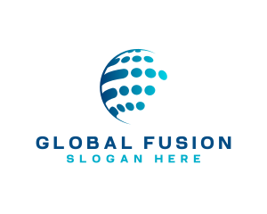 Multicultural - World Global Communication Logistics logo design