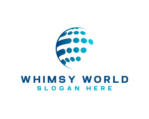 World Global Communication Logistics logo design