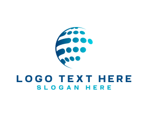 Gradient - World Global Communication Logistics logo design