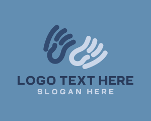 Volunteer - Helping Hands Charity logo design