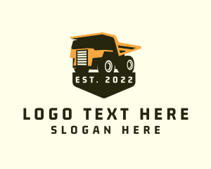Dump Truck - Construction Truck Vehicle logo design