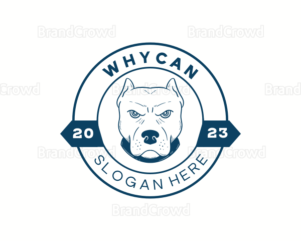 Pitbull Dog Animal Logo