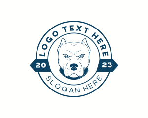 Canine - Pitbull Dog Animal logo design