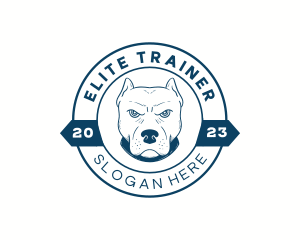 Pitbull Dog Animal logo design