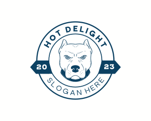 Pitbull Dog Animal logo design