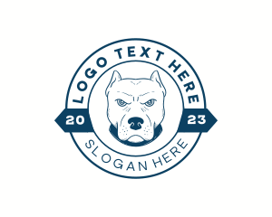 Pitbull Dog Animal Logo