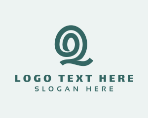 Letter Q - Generic Swirl Wave logo design