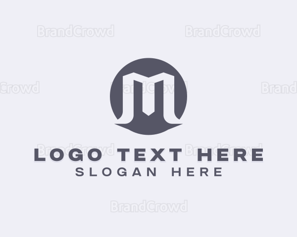 Professional Business Letter M Logo