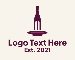 Wine Shop - Wine Restaurant Fork logo design