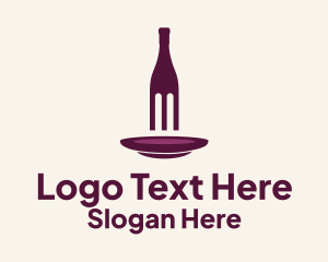 Wine Restaurant Fork  Logo