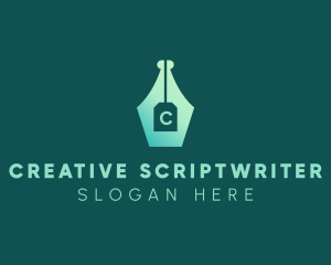 Scriptwriter - Publishing Pen Nib logo design