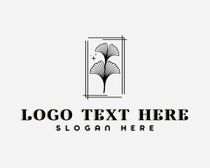 Herb - Ginkgo Herbal Leaf logo design