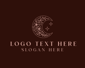 Artisanal - Floral Moon Boutique logo design