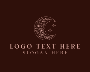 Holistic - Floral Moon Boutique logo design