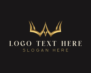 Fashion - Luxury Crown Letter W logo design