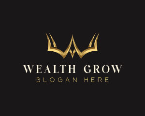 Luxury Crown Letter W logo design