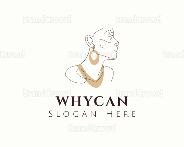 Gold Jewelry Woman Logo