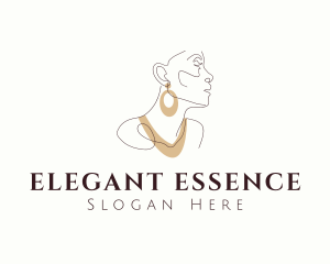 Gold Jewelry Woman logo design