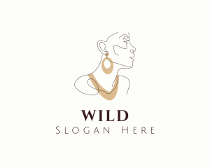 Gold Jewelry Woman logo design