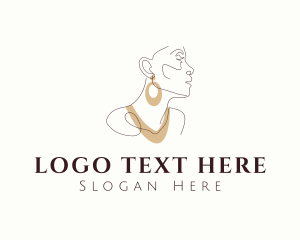 Gold Jewelry Woman Logo