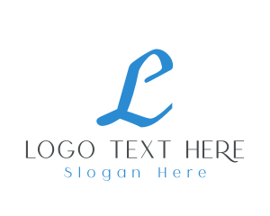 Initial - Elegant Handwritten Cursive logo design