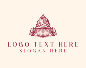 Flower Cupcake Bakery Logo