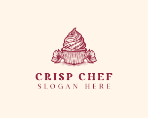 Flower Cupcake Bakery logo design