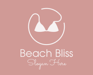 Circle Bikini Swimsuit logo design